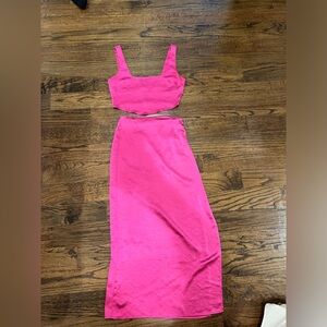 Forever 21 Satin Skirt Set